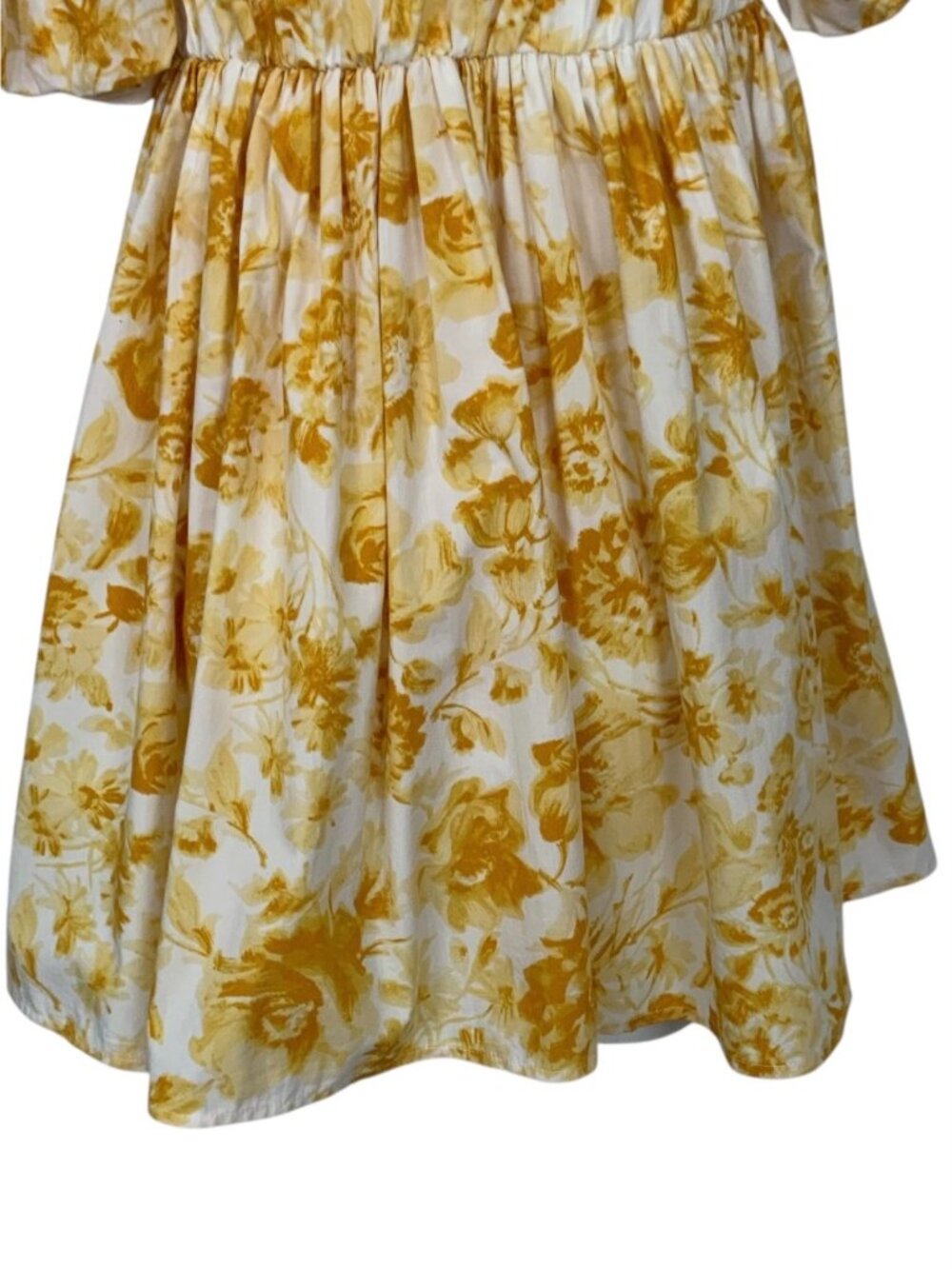 Abercrombie and Fitch Off The Shoulder Puff Sleeve Mini Dress M Floral - Picture 13 of 16